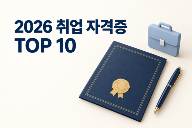 2026년 취업 잘되는 자격증 TOP 10|취업·이직 추천 2026년 취업 잘되는 자격증 TOP 10|취업·이직 추천